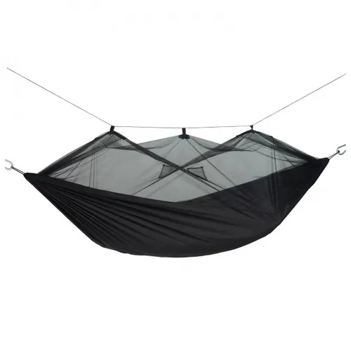 Moskito Traveller Extreme AZ-1030220 - Camping-Hängematte schwarz - Hängematte mit großzügiger Liegefläche von 275 x 140 cm und hoher Belastbarkeit bis 200 kg, perfekt für Camping und Outdoor-Abenteuer.
