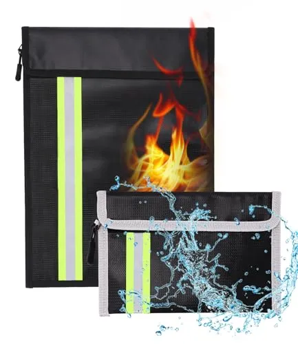 Feuerfeste und wasserdichte Dokumententasche 2er Set
