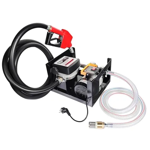 Wiltec Heizöl- und Dieselpumpe 230V/550W - 50l/min selbstansaugend - Auto-Kraftstoffpumpen mit 50l/min Durchflussrate, ideal für effiziente Kraftstoffübertragungen ohne manuelle Ansaugung, perfekt für Werkstätten und Landwirtschaft.