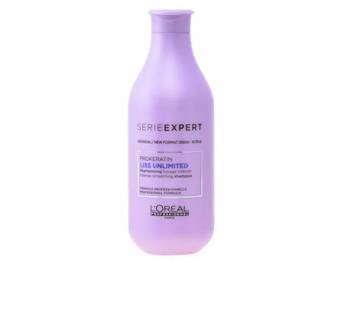 L'Oreal Professionnel Serie Expert Liss Unlimited Shampoo 300ml - Glättendes Shampoo für widerspenstiges Haar. Die nährende Formel reinigt sanft und sorgt für Geschmeidigkeit sowie Glanz. Ideal für eine einfache Kämmbarkeit und optimale Pflege.