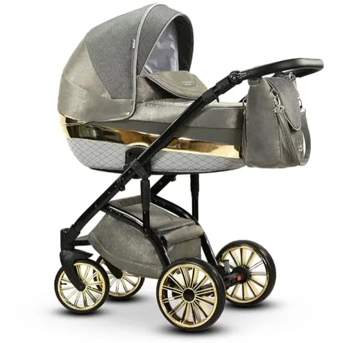 Elcar Kinderwagen-Set 2 in 1 Vip Lux inkl. Sportsitz - 11 Teile - Pyrit