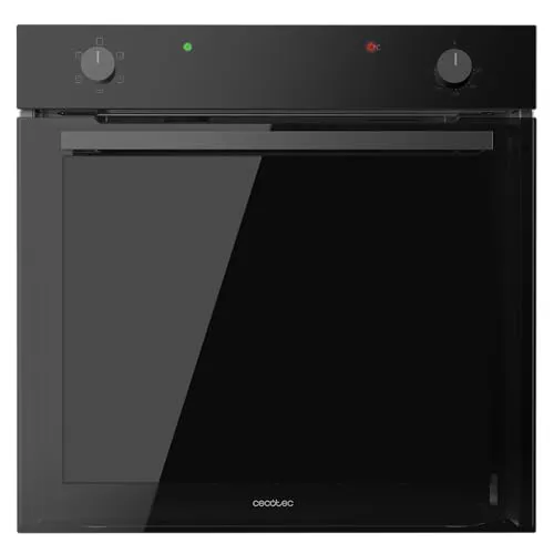 Cecotec Einbaubackofen Multifunktional Konventionell 77L Bolero Hexa C126001 Glass Black. 2800W, 5 Funktionen, Niedriger Verbrauch, Innenbeleuchtung, Steam Assist, Steam EasyClean, Kalte Tür 2 Gläsern