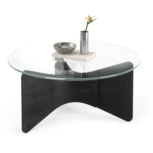 Madera Kaffeetisch schwarz in schwarz von Umbra