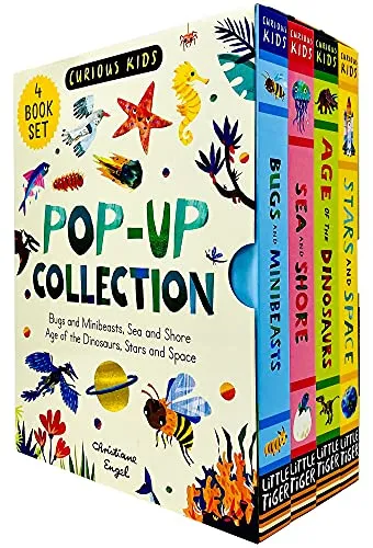 Produktbild Curious Kids Pop-Up Collection 4 Books Set (Bugs and Minibeasts, Sea and Shore, Age of the Dinosaurs & Stars and Space)