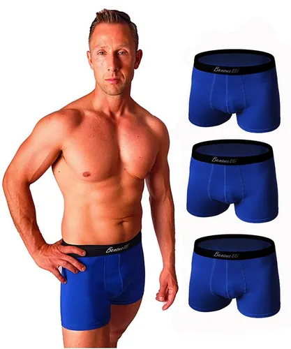 Benonetti Boxershorts Herren Unterhosen Retroshorts Pants aus Baumwolle (3er Set, 3-St., 3er-Pack) elastischer Bund, ohne störendes Etikett, Feuchtigkeitabweisend