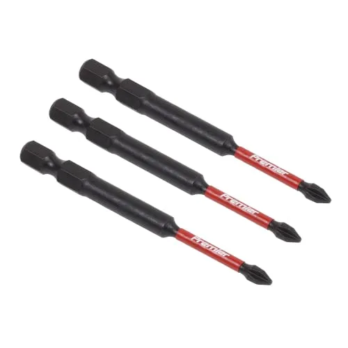 Sealey AK8254 75 mm-3 Stück 75 mm Phillips #1 Schlagwerkzeug-Bit-Set