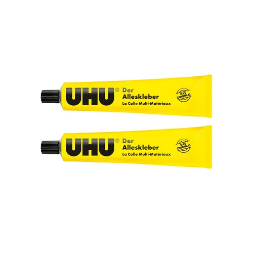 UHU Der Alleskleber, 2 x 125g für Klebungen ohne Papierwellung 2 x
