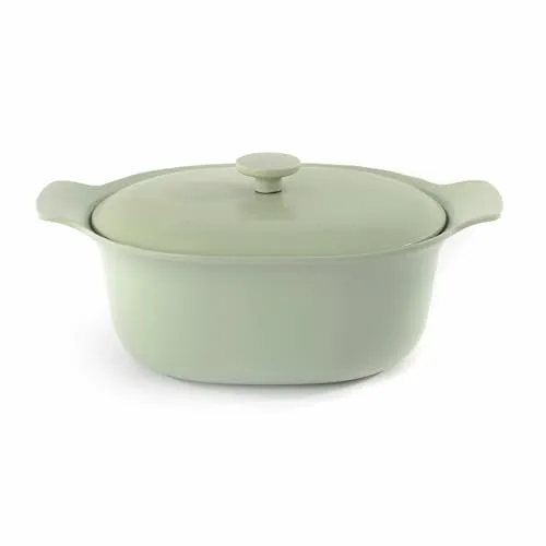 BergHOFF Ron Gusseisen emailliert oval Kasserolle, Deckel grün