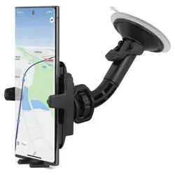 Wicked Chili KFZ Handyhalterung für Samsung Galaxy S23, S22, iPhone 15, 14, 13 - KFZ Einbau - Universelle Halterung mit flexiblem Kugelgelenk für optimale Sicht im Auto, hergestellt in Deutschland und mit sicherem Vakuumsauger für stabilen Halt.