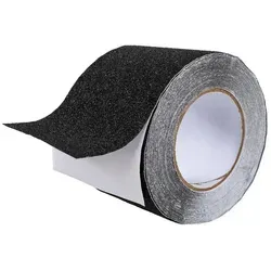 ANRO Klebeband Antirutsch Klebestreifen gerollt SlipFree Tape für glatte Oberflächen (eine Rolle, 1-St., 1St.Rolle) selbstklebend erhöht die Sicherheit Non-Slip-Tape 10M / 10cm Schwarz schwarz 10 cm x 1000 cm