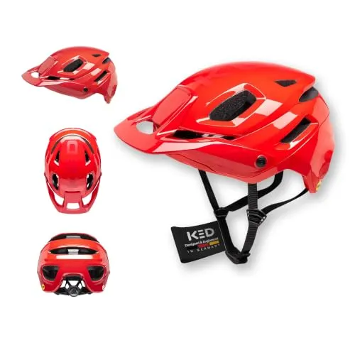 KED Pector Fahrradhelm, Fiery red, M (52-58cm) von KED