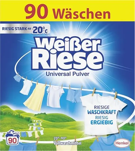Weißer-Riese Waschmittel Universal Vollwaschmittel Pulver, 4,5 kg