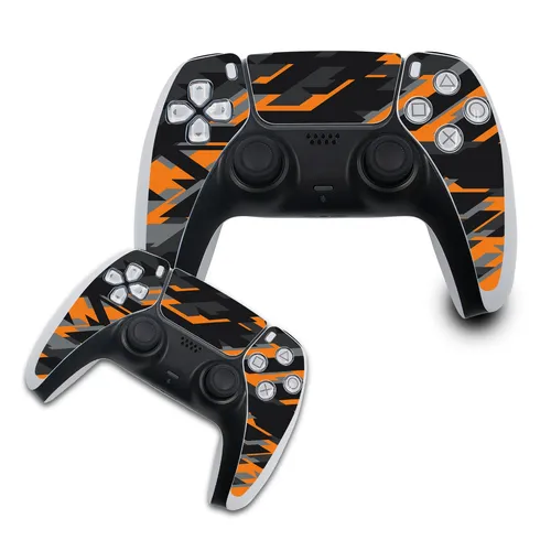 Schutzfolie Controller Set Aufkleber Gaming Folie Spiele Neon Orange R140-16
