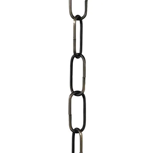 ElekTek Lampenkette Kette aus offenen Gliedern für Kronleuchter und Hängeleuchten. Mittelgroßes Glied 38 mm x 15 mm - packung mit 2 m Messing Antik