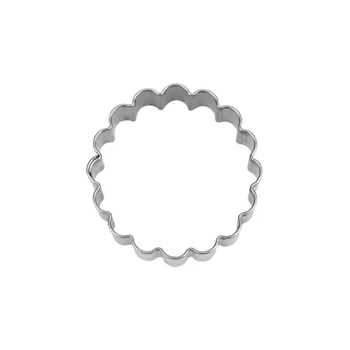 Städter 'Linzer-Ausstecher Ring gewellt, Edelstahl, D4cm / H1,5cm'