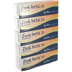 Zink Beta 25 mg Brausetabletten - 100 ST - Arzneimittel zur Behandlung von Zinkmangelzuständen, ideal für eine schnelle und effektive Zinkaufnahme dank Brausetabletten-Form.