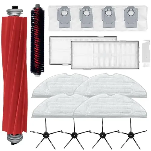 INF Ersatzteile für Roborock S7 MaxV & T8 Plus - 17-teiliges Zubehörset für Roborock S7 MaxV, S7 Pro Ultra und T8 Plus. Enthält Bürsten, HEPA-Filter und Wischtücher für maximale Reinigungseffizienz und verlängerte Lebensdauer Ihres Saugroboters.