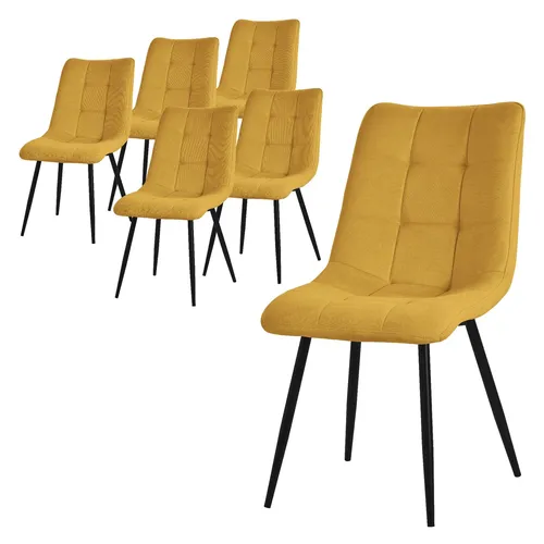 ML-DESIGN Esszimmerstühle 6er Set, moderne Lounge Polsterstühle - Stühle für Esszimmer, stilvolles Design und hohe Belastbarkeit bis 120 kg, ideal für lange Abende mit Familie und Freunden.