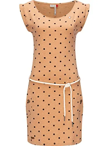 Ragwear Damen Kleid Sommerkleid kurz Tag Dots Beige21 Gr. XL