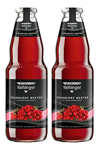 Niehoffs Vaihinger Cranberry Nektar 1L TWO - 2er Set inkl. Pfand MEHRWEG