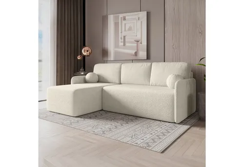Björn&Schiller Multifunktionales Ecksofa 3-Sitzer mit Schlaffunktion - Moderne Eckcouch mit Schlaffunktion und Bettkasten, ideal für Wohnzimmer oder Gästezimmer. Platzsparend und bequem, verwandelt sich schnell in eine großzügige Liegefläche.