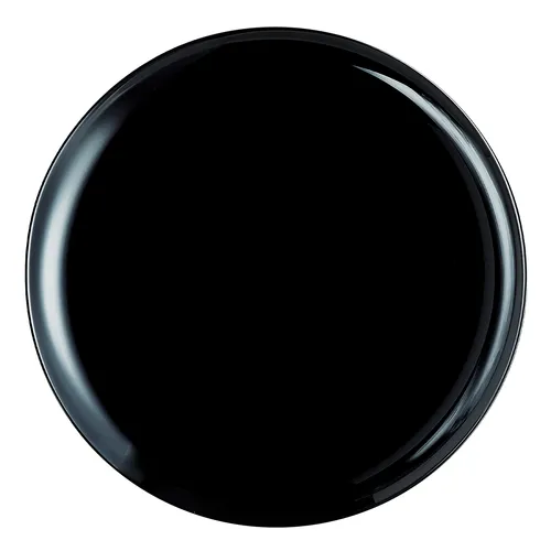 Pizzateller Servierteller Essteller Speiseteller Glas Pizza Teller schawrz 32cm