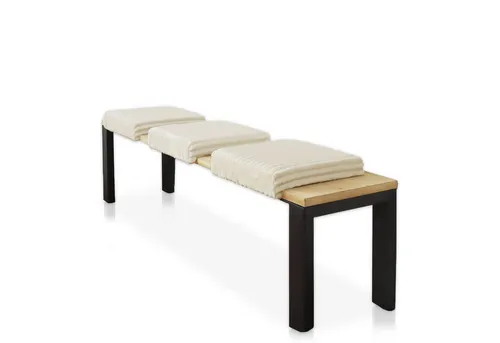 Lycce Bankauflage DELUXE - Sitzkissen mit extra Polsterung - Bankauflagen, super breiter Cordstoff für optimalen Sitzkomfort, ideal für Banktiefen ab 35 cm, in elegantem Beige.