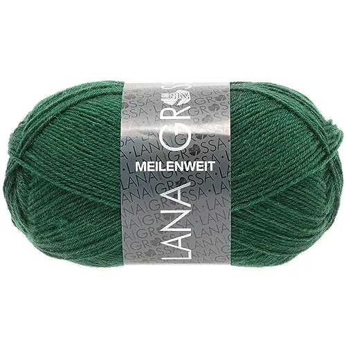 LANA GROSSA Meilenweit 50g | Sockenklassiker, waschmaschinenfest | Handstrickgarn aus 80% Schurwolle & 20% Polyamid | 50g Wolle zum Stricken & Häkeln | 210m Garn FB1367