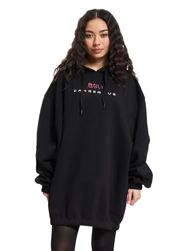 Dangerous DNGRS Even Hoody Dress Damen Schwarz XS - Das Dangerous DNGRS Even Hoody Dress vereint modernen Stil mit hoher Qualität. Ideal für entspannte Tage, bietet es eine bequeme Passform und ist perfekt für modebewusste Damen.