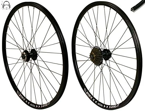 Redondo 27,5 Zoll Laufrad Set VR HR Felge QR Schwarz Disc + 7 Fach Kranz