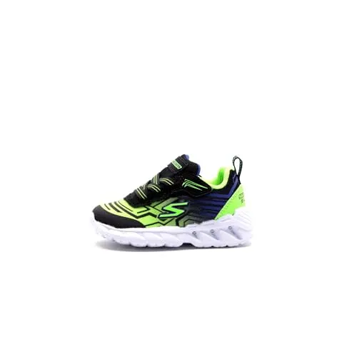 Skechers 401503n Bblm Sneaker, Schwarzes Synthetisches Netzgewebe, Blauer Rand, 21 EU