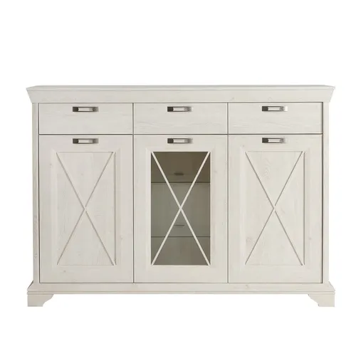 FORTE Kashmir Vitrine mit 2 Türen und 3 Schubladen von Roller