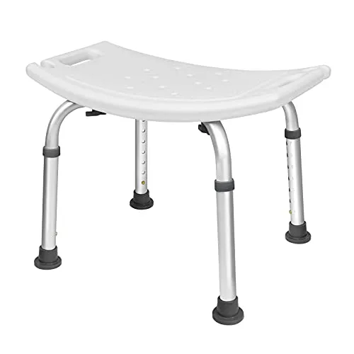 UISEBRT Duschhocker Badhocker Höhenverstellbar 38-53cm 136kg