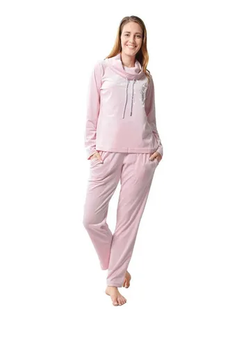 RAIKOU Hausanzug Damen Freizeitanzug Fitnessanzug Trainingsanzug Homewear (2 Teilig) mit Hellem Stassstein