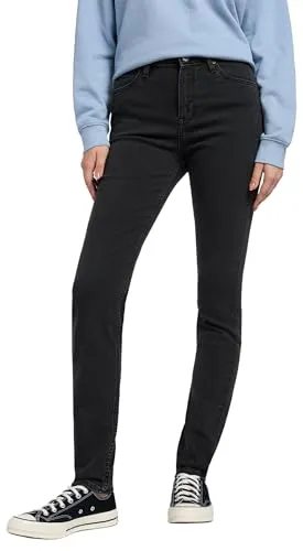 Lee Damen Scarlett HIGH Jeans, Washed Black, 27W / 33L