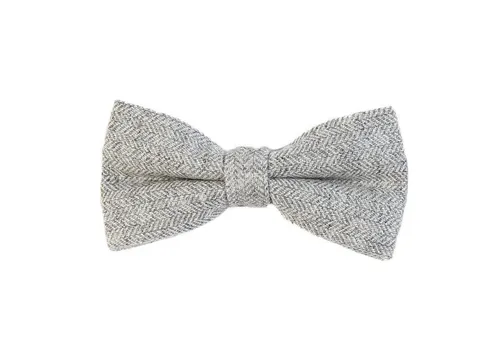 DonDon Fliege 12 x 6 cm kariert aus Baumwolle Retro Style (Packung, 1-St) bereits gebunden, verstellbar, kariert, Tweed-Look