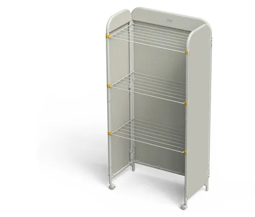 JOSEPH JOSEPH Eclipse Wäscheständer mit Sichtschutz - Geräumiger 3-stöckiger Wäscheständer für den Innenbereich mit elegantem Sichtschutz, ideal für saubere Wohnräume und platzsparend zusammenklappbar. Trockenkapazität von 14 Metern.