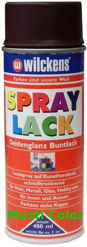 1x400ml Lackspray Farbspray  Sprühfarbe Schokoladenbraun Seidenglänzend RAL8017