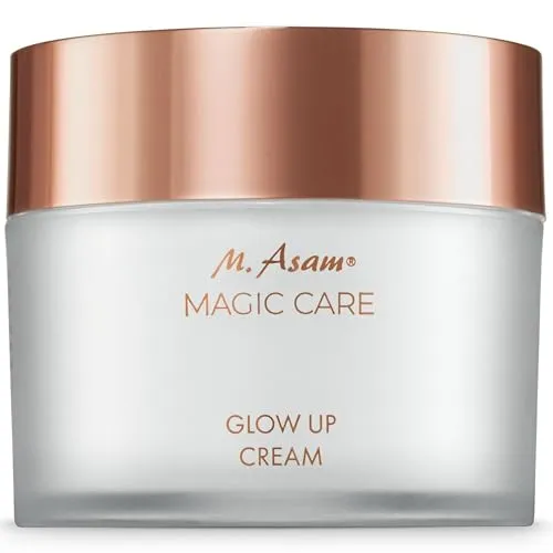 M. Asam MAGIC CARE Glow Up Creme – Leichte Gesichtscreme mit Sofort- & Langzeit Glow-Effekt - Tagespflege mit lichtreflektierenden Mineralpigmenten für einen strahlenden Teint. Ideal als Make-up Basis und für geschmeidige Haut den ganzen Tag.