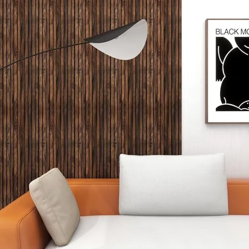 NEU.HOLZ Wandpaneele Boxtel 6er Set - 3D-Wandpaneele in Walnussoptik, feuchtigkeitsunempfindlich und einfach zu installieren – ideal für kreative Raumgestaltungen.