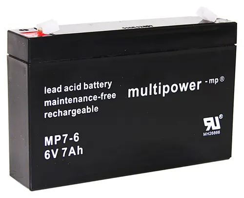 Multipower Multipower Blei-Akku MP7-6 Pb 6V / 7Ah Faston 4,8 Bleiakkus