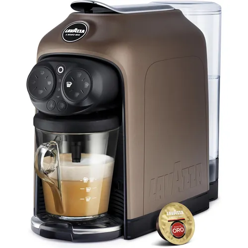 Lavazza Desea Braun Walnuss Kaffeemaschine mit Cappuccinatore