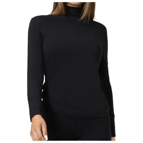 Super.Natural W TUNDRA175 Turtleneck jet black XXL - Outdoor Longsleeves für Damen, temperaturregulierendes Merino Shirt mit Stehkragen, ideal für Outdoor-Aktivitäten und den Alltag.