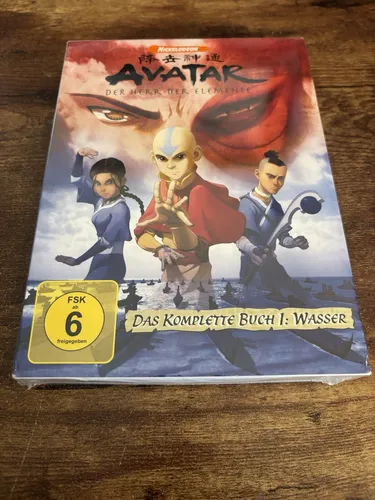 Avatar: Das Komplette Buch 1 - Wasser (Sealed Neu) DVD - Standardausgabe der beliebten Action- und Abenteuer-Serie, ideal für Sci-Fi-Fans; FSK 6 und in deutscher Sprache.