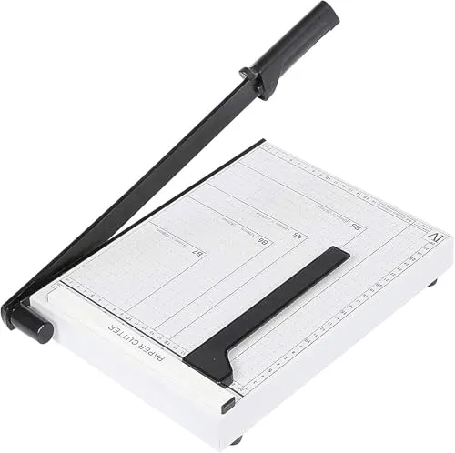 Nictemaw A4 Profi Papierschneider 10 Blatt, Sicherheitsklinge, Weiß