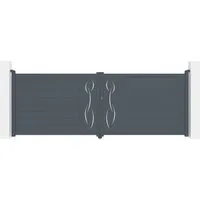 Produktbild Casanoov Flügeltor Elektrisch Life 400x140cm Aluminium Grau mit Antrieb