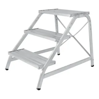 Hymer Treppentritt, 3 Stufen - Hohe Stabilität - Leiter mit extrem hoher Stabilität und optionalem Handlauf für maximale Sicherheit. Zulässige Belastung bis 150 kg, ideal für starke Beanspruchung.