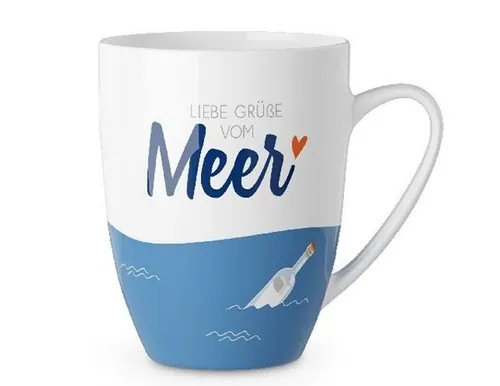 TASSE BECHER LIEBE GRÜßE VOM MEER 250 ML NEU