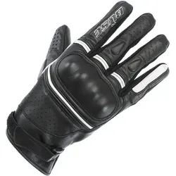 Büse Main Handschuhe Damen - Schwarz/Weiß - 5 - Motorradhandschuhe aus hochwertigem Rindleder mit zusätzlicher Polsterung und optimaler Ventilation durch gelochtes Leder für maximalen Komfort und Sicherheit.