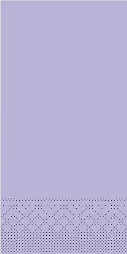 Mank Servietten aus Tissue 33 x 33 cm | 1/8 Falz Serviette | Premium Einweg-Serviette | saugstark | Uni | Basic | 100 Stück| (Lila, 33 x 33 cm)